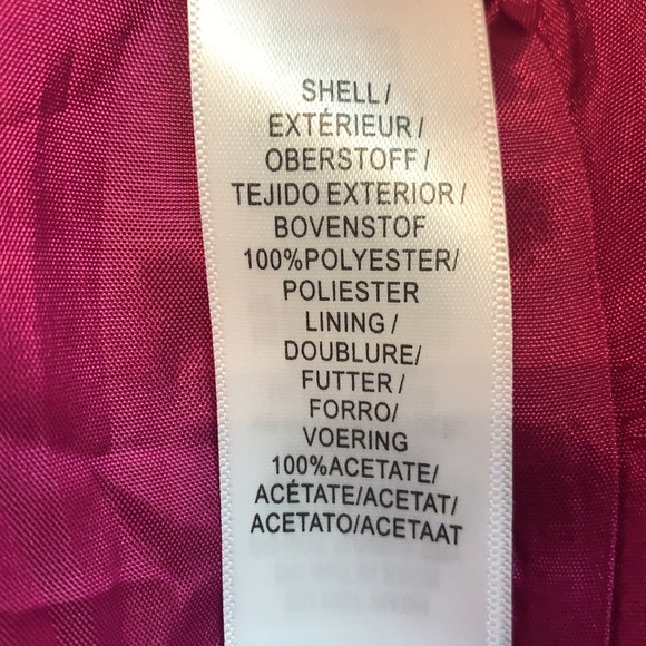 Half Shoulder High Low Fuchsia Evening Gown Size 4 - Picture 11 of 12